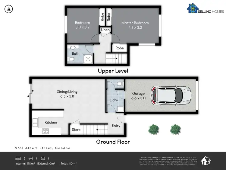 Floorplan of Homely townhouse listing, Unit 9/61 Albert St, Goodna QLD 4300