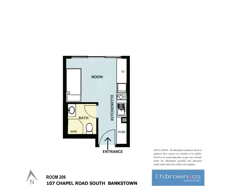 Floorplan of Homely studio listing, 310/107 Chapel Rd, Bankstown NSW 2200