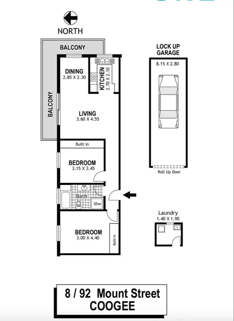 Floorplan of Homely apartment listing, Unit 8/92 Mount St, Coogee NSW 2034