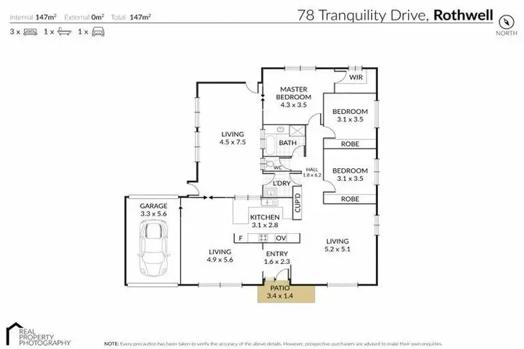 Floorplan of Homely house listing, 78 Tranquility Dr, Rothwell QLD 4022