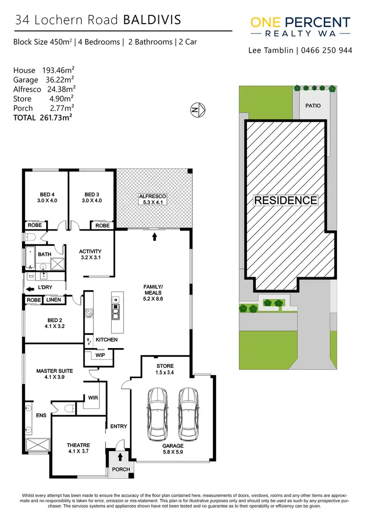 Floorplan of Homely house listing, 34 Lochern Rd, Baldivis WA 6171