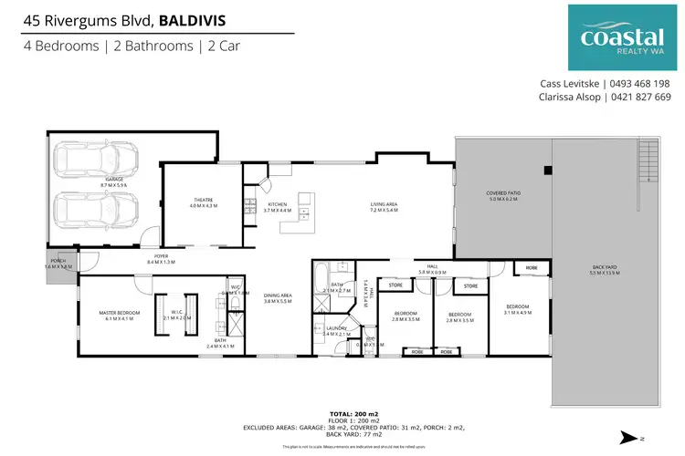 Floorplan of Homely house listing, 45 Rivergums Bvd, Baldivis WA 6171