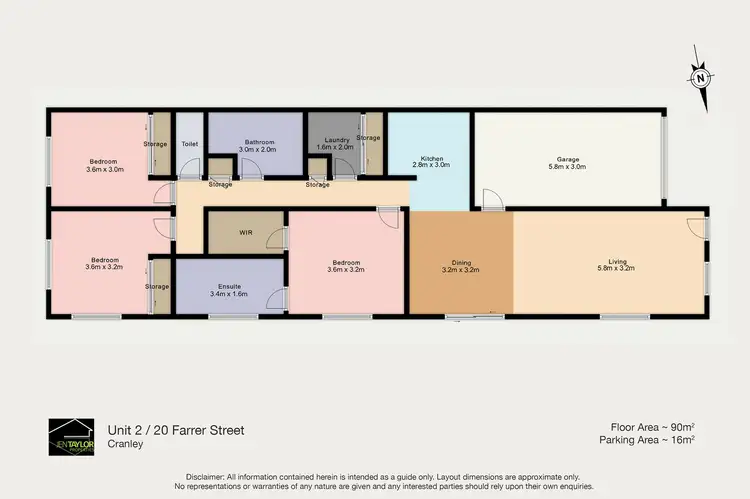 Floorplan of Homely unit listing, Unit 2/20 Farrer St, Cranley QLD 4350