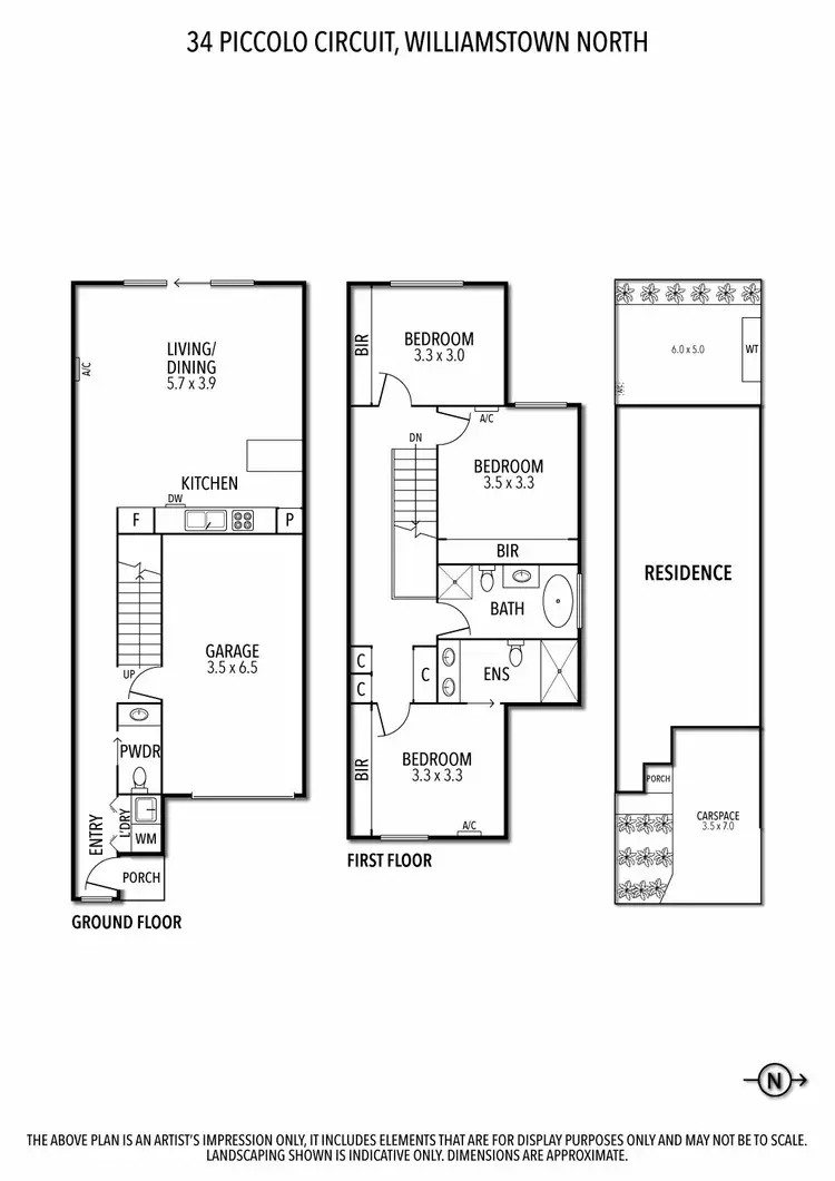 Floorplan of Homely townhouse listing, 34 Piccolo Cct, Williamstown North VIC 3016
