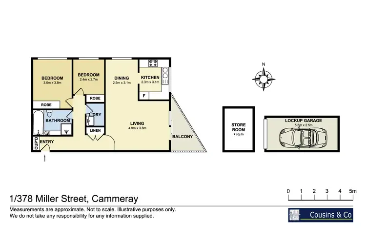 Floorplan of Homely unit listing, 1/378 Miller Street, Cammeray NSW 2062