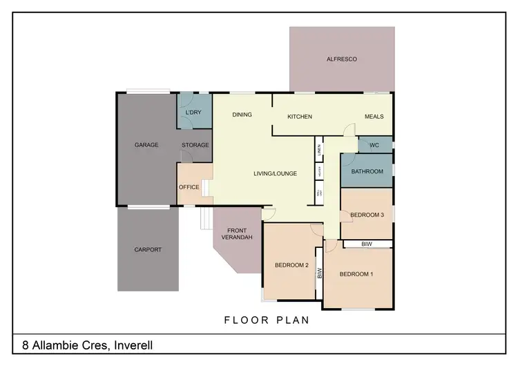 Floorplan of Homely house listing, 8 Allambie Cres, Inverell NSW 2360