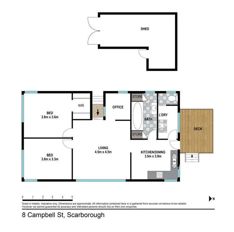 Floorplan of Homely house listing, 8 Campbell St, Scarborough QLD 4020