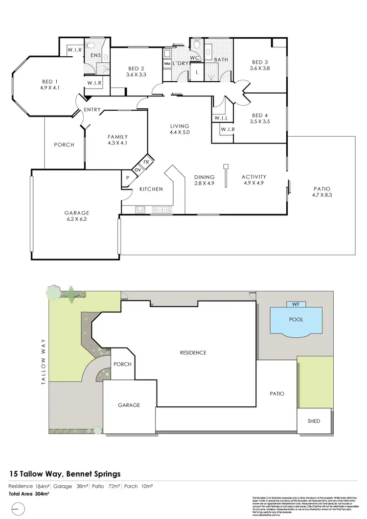 Floorplan of Homely house listing, 15 Tallow Way, Bennett Springs WA 6063