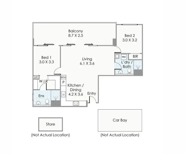 Floorplan of Homely apartment listing, 1107/659 Murray St, West Perth WA 6005