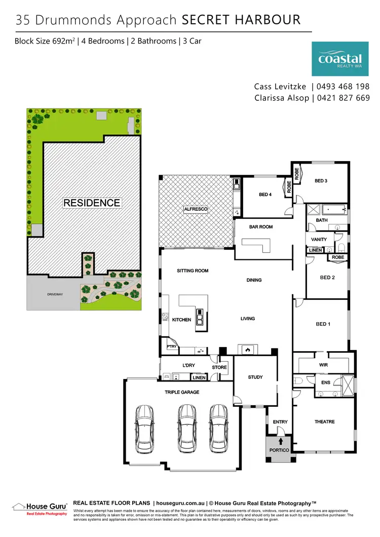 Floorplan of Homely house listing, 35 Drummonds App, Secret Harbour WA 6173