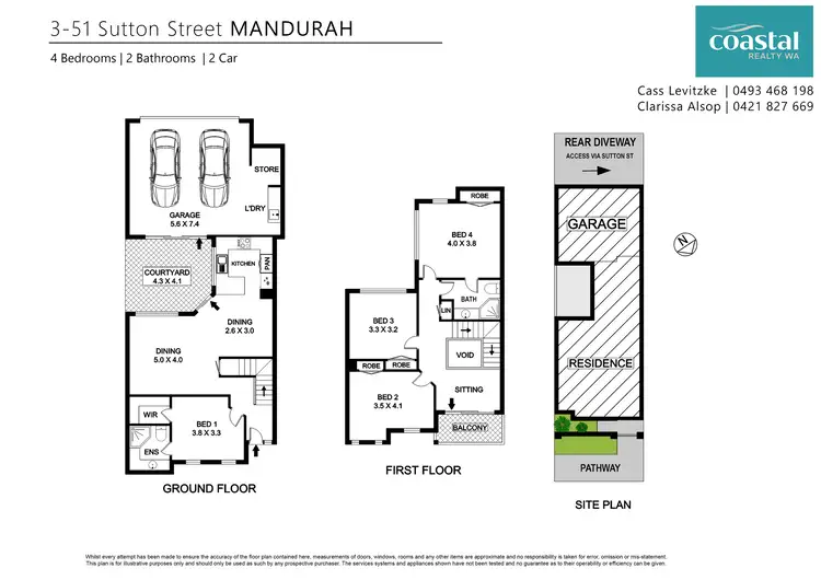 Floorplan of Homely townhouse listing, Unit 3/51 Sutton St, Mandurah WA 6210