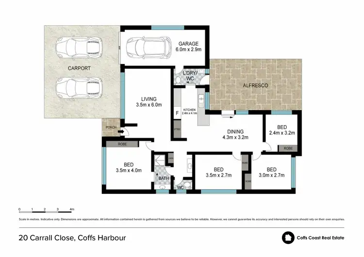 Floorplan of Homely house listing, 20 Carrall Cl, Coffs Harbour NSW 2450