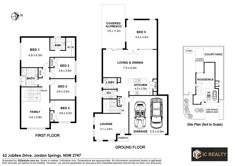 Floorplan of Homely house listing, 62 Jubilee Dr, Jordan Springs NSW 2747