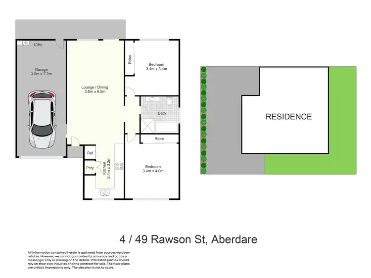 Floorplan of Homely unit listing, Unit 4/49 Rawson St, Aberdare NSW 2325