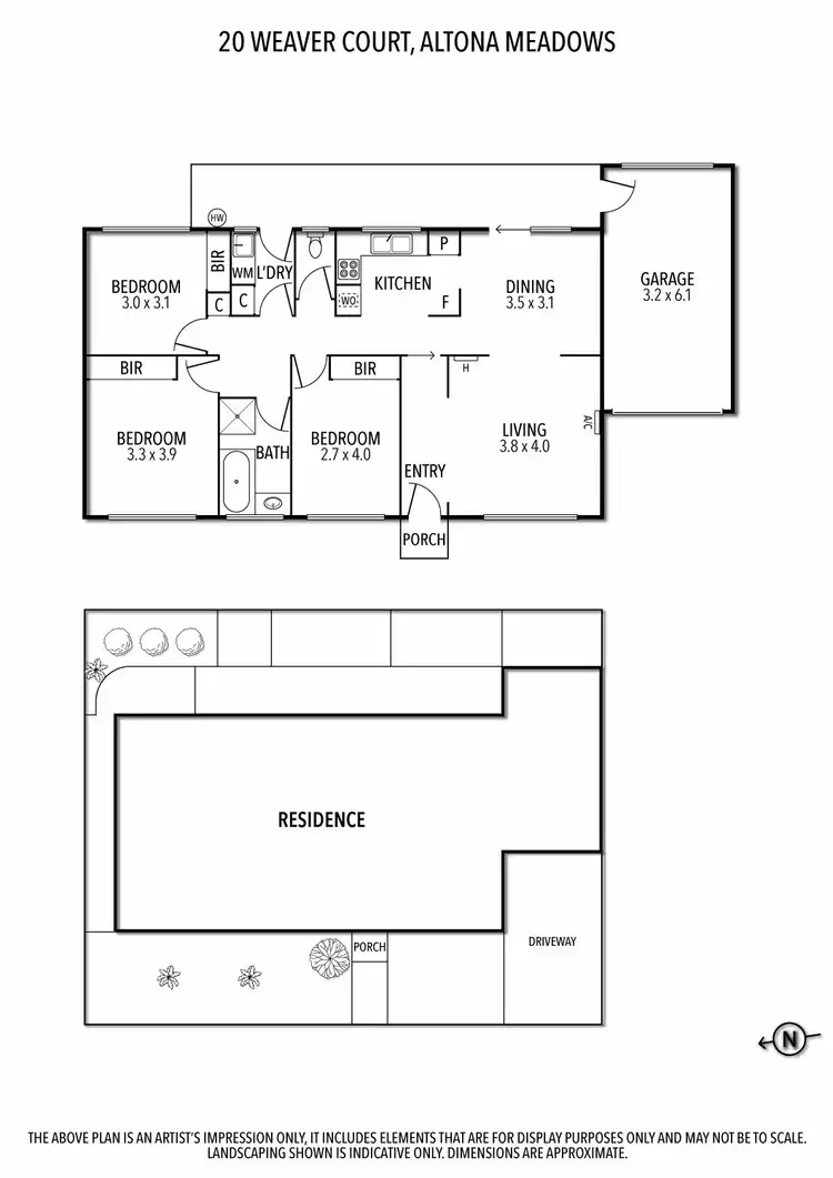 Floorplan of Homely house listing, 20 Weaver Court, Altona Meadows VIC 3028