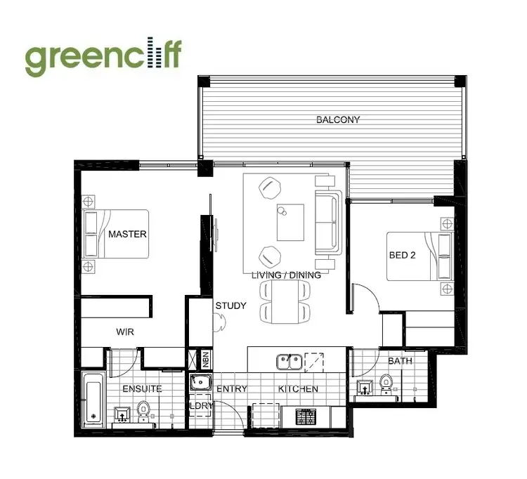Floorplan of Homely apartment listing, 204N/2 Lardelli Dr, Ryde NSW 2112