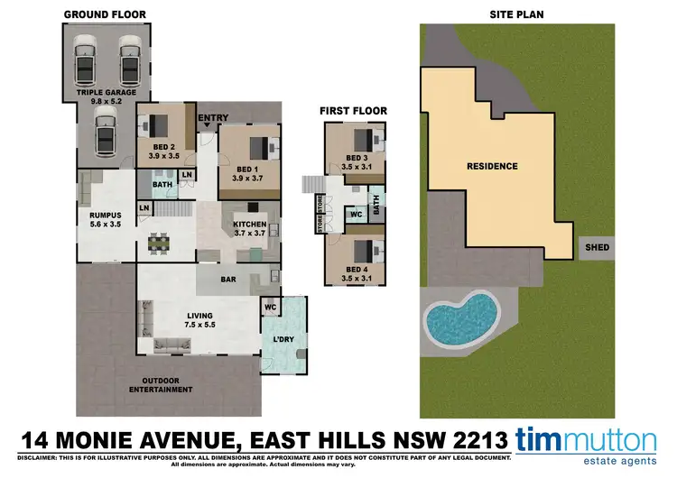 Floorplan of Homely house listing, 14 Monie Ave, East Hills NSW 2213