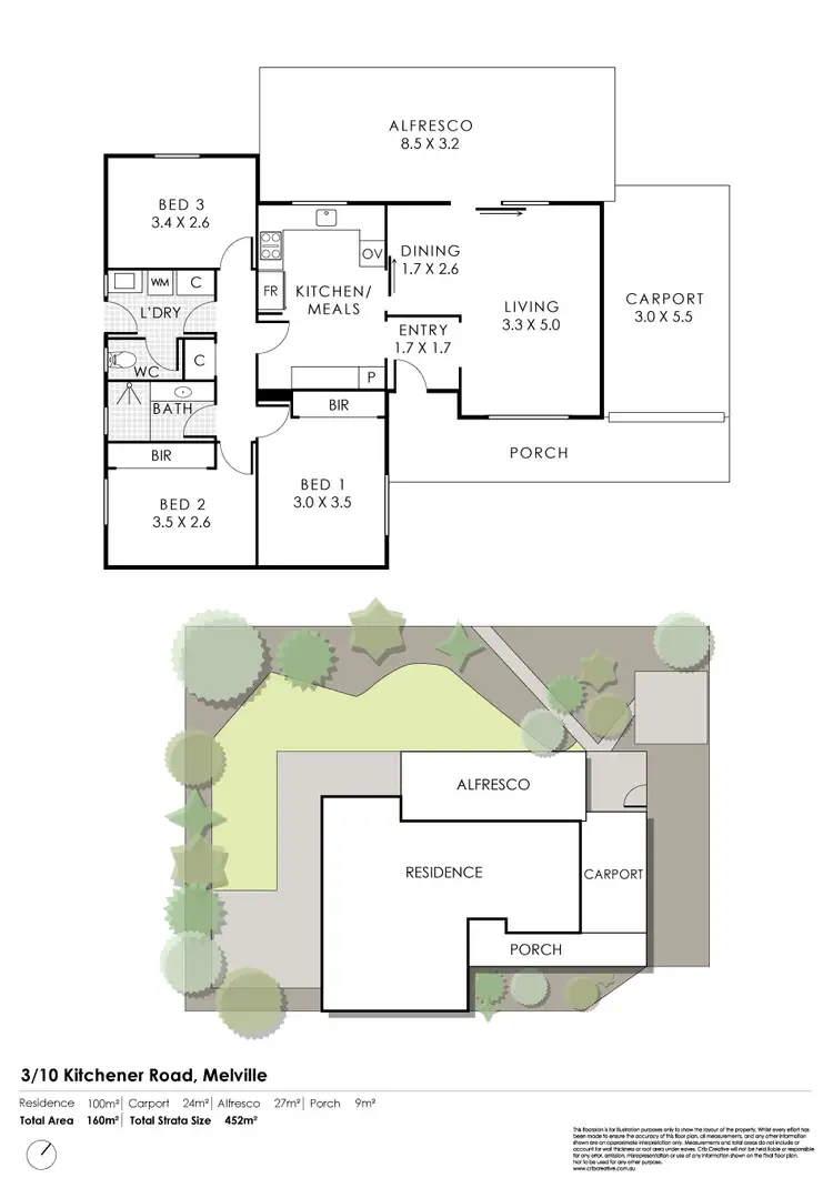 Floorplan of Homely villa listing, 3/10 Kitchener Rd, Melville WA 6156