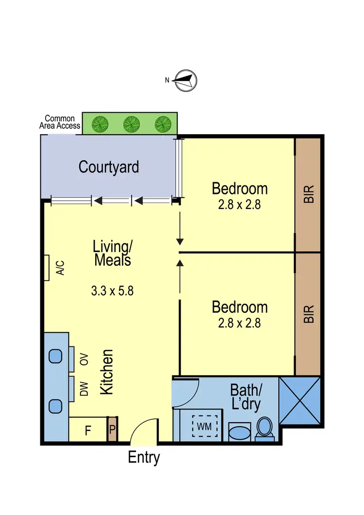 Floorplan of Homely apartment listing, Unit 3/83 Flemington Rd, North Melbourne VIC 3051