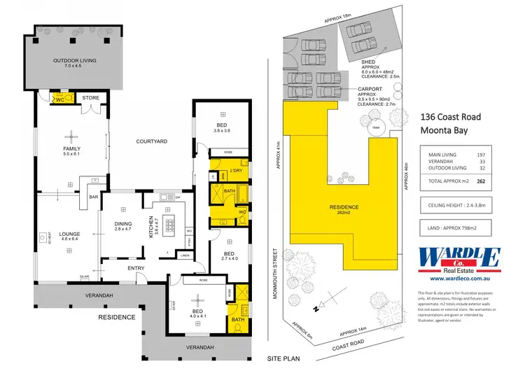 Floorplan of Homely house listing, 136 Coast Rd, Moonta Bay SA 5558
