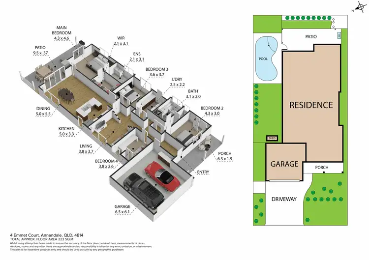 Floorplan of Homely house listing, 4 Emmet Ct, Annandale QLD 4814