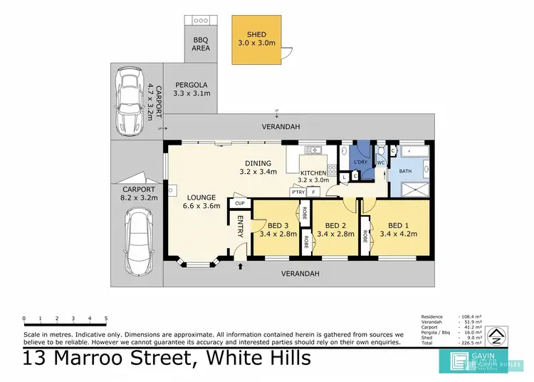 Floorplan of Homely house listing, 13 Marroo St, White Hills VIC 3550