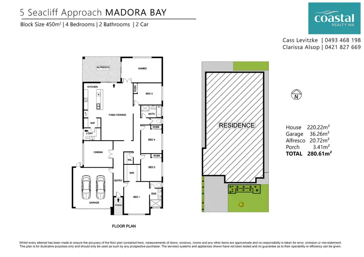 Floorplan of Homely house listing, 5 Seacliff App, Madora Bay WA 6210
