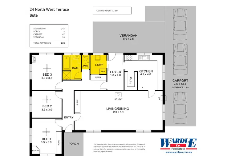 Floorplan of Homely house listing, 24 North West Tce, Bute SA 5560