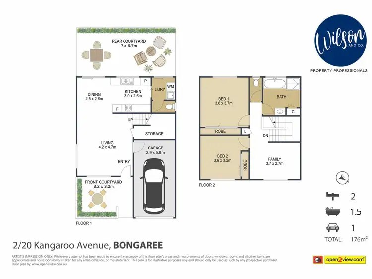 Floorplan of Homely unit listing, Unit 2/20-22 Kangaroo Ave, Bongaree QLD 4507