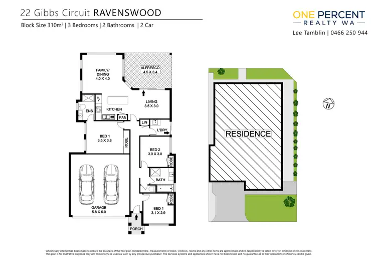 Floorplan of Homely house listing, 22 Gibbs Cct, Ravenswood WA 6208