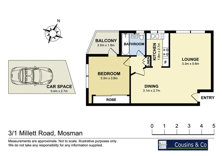Floorplan of Homely unit listing, 3/1 Millett Road, Mosman NSW 2088