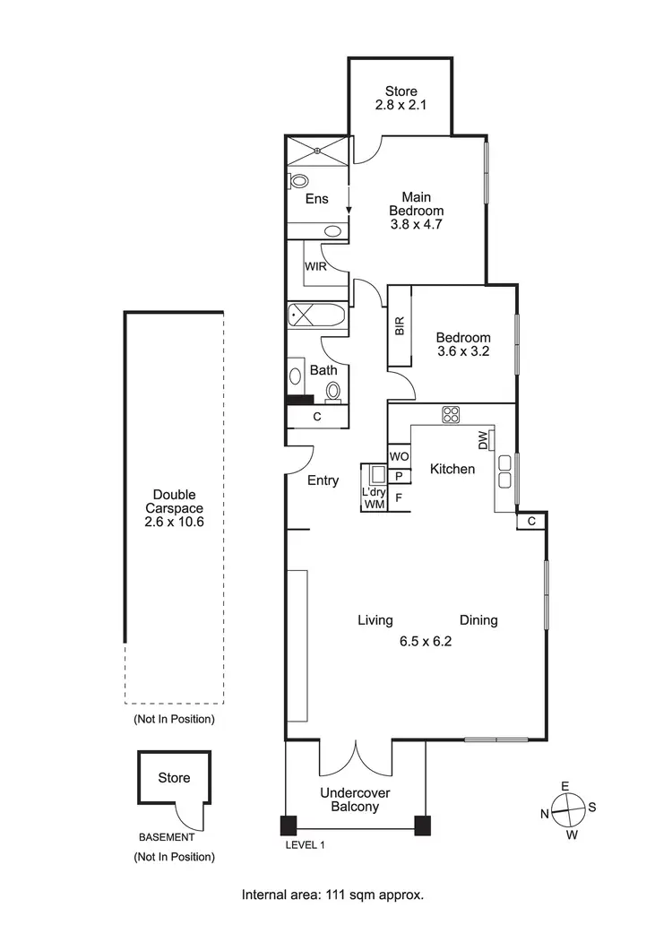 Floorplan of Homely apartment listing, 11/390 New Street, Brighton VIC 3186