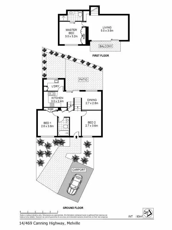 Floorplan of Homely townhouse listing, Unit 14/469-471 Canning Hwy, Melville WA 6156