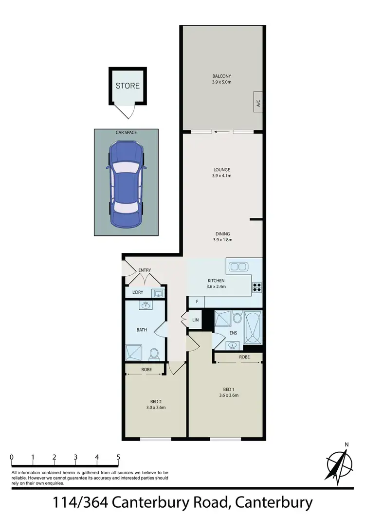 Floorplan of Homely unit listing, Unit 114/364 Canterbury Rd, Canterbury NSW 2193