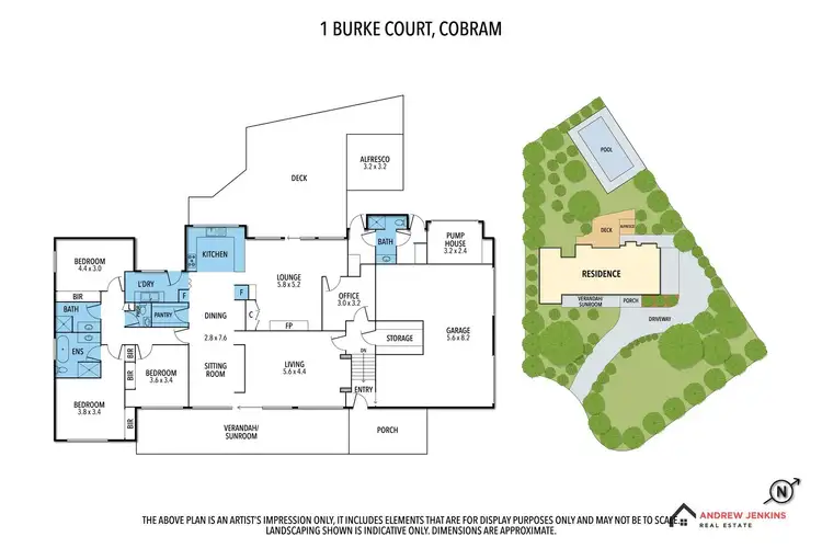 Floorplan of Homely house listing, 1 Burke Ct, Cobram VIC 3644