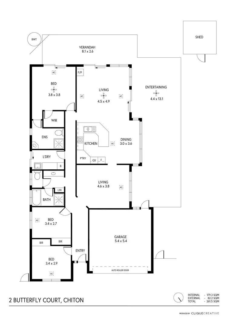 Floorplan of Homely house listing, 2 Butterfly Ct, Chiton SA 5211