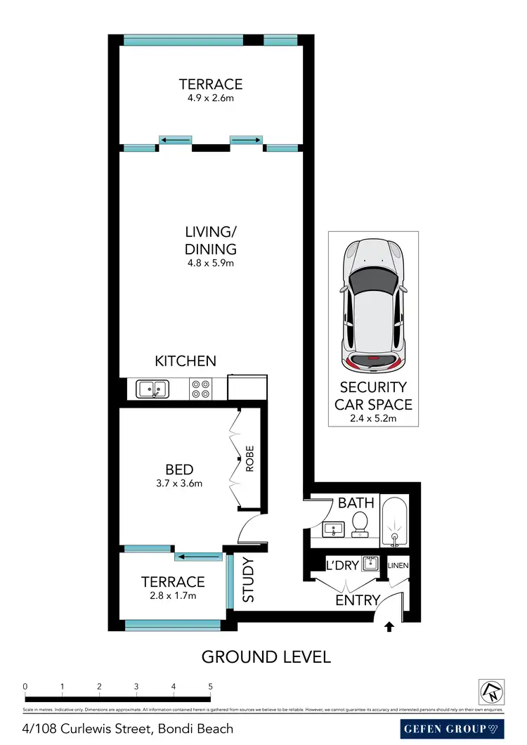 Floorplan of Homely apartment listing, Unit 4/108-112 Curlewis St, Bondi Beach NSW 2026