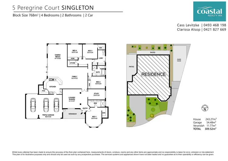 Floorplan of Homely house listing, 5 Peregrine Ct, Singleton WA 6175