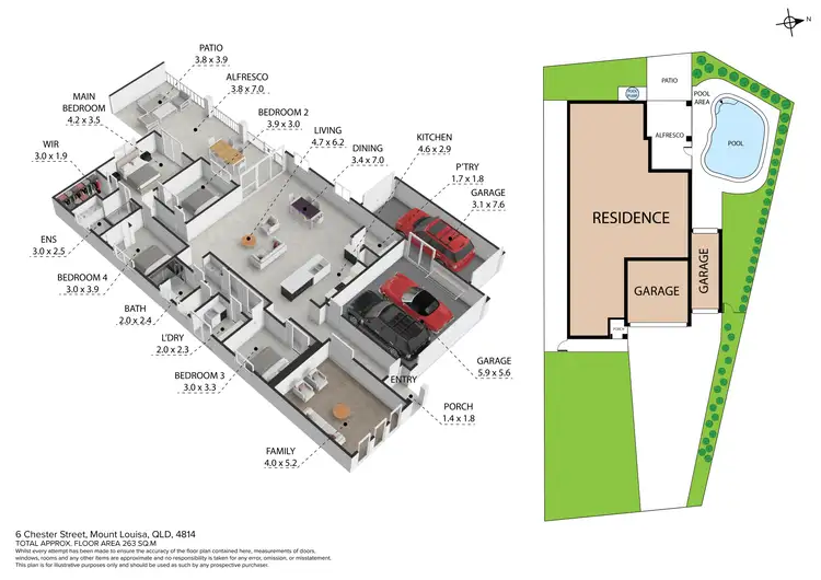 Floorplan of Homely house listing, 6 Chester St, Mount Louisa QLD 4814
