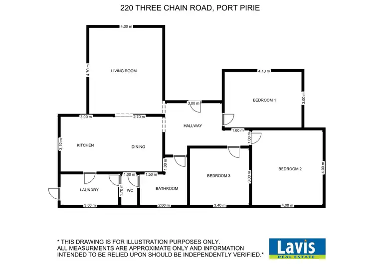 Floorplan of Homely house listing, 220 Three Chain Road, Port Pirie SA 5540