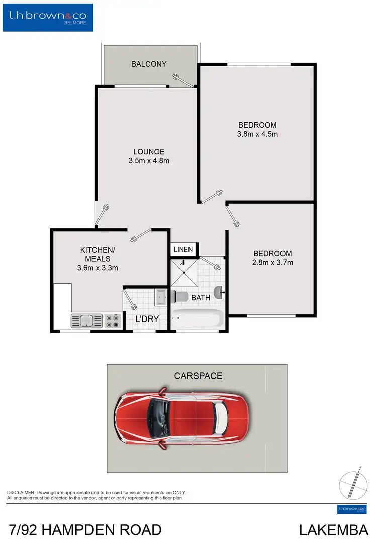 Floorplan of Homely unit listing, Unit 7/92 Hampden Rd, Lakemba NSW 2195