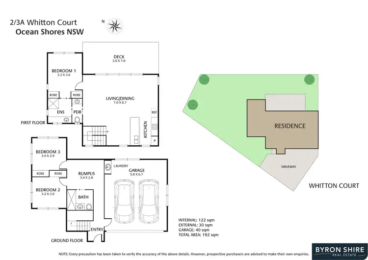 Floorplan of Homely house listing, 2/3A Whitton Court, Ocean Shores NSW 2483