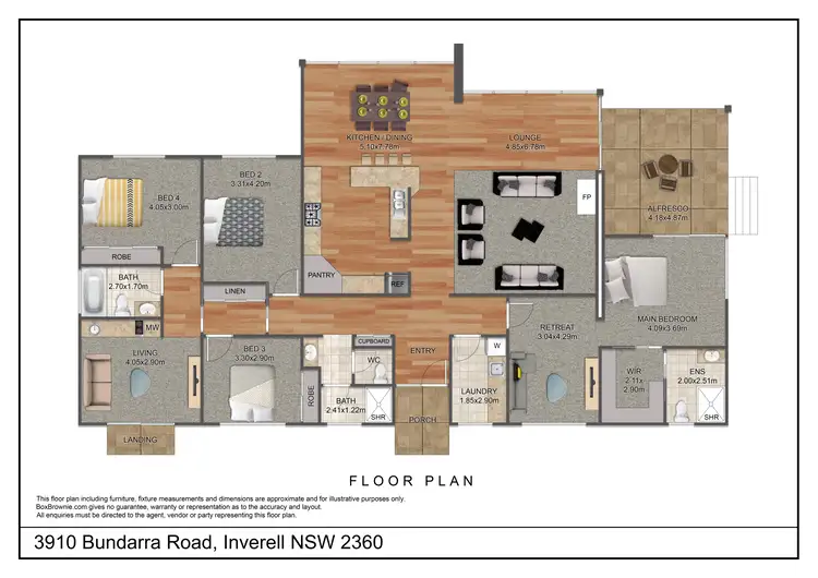 Floorplan of Homely rural property listing, 3910 Bundarra Rd, Inverell NSW 2360