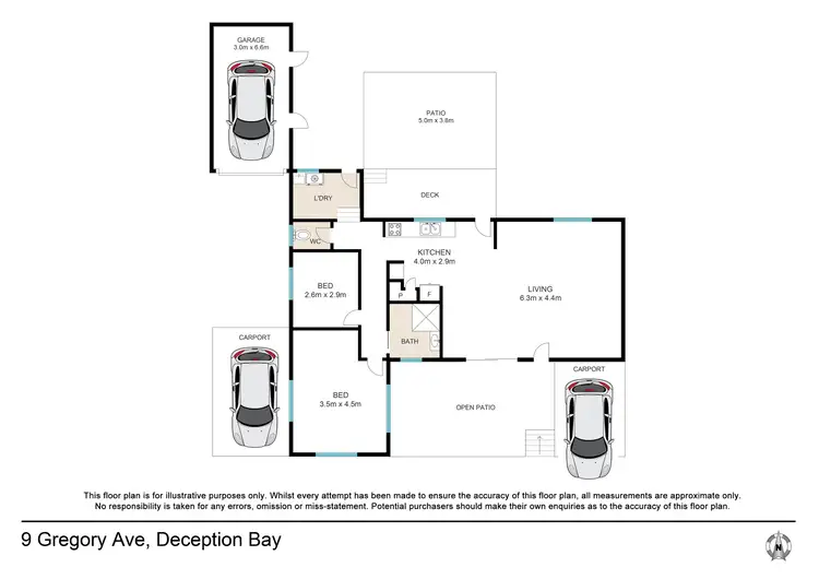 Floorplan of Homely house listing, 9 Gregory Ave, Deception Bay QLD 4508