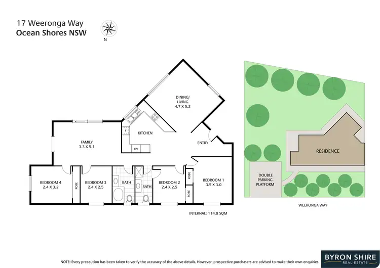 Floorplan of Homely house listing, 17 Weeronga Way, Ocean Shores NSW 2483