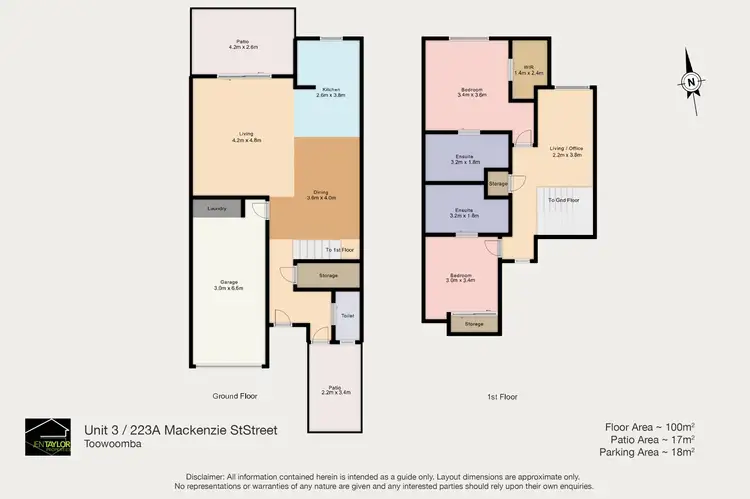 Floorplan of Homely unit listing, Unit 3/223A Mackenzie St, Centenary Heights QLD 4350