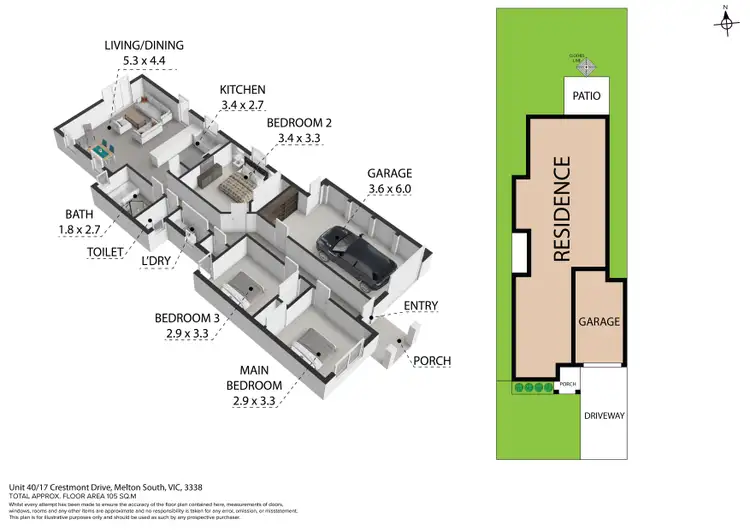 Floorplan of Homely unit listing, 40/17 Crestmont Drive, Melton South VIC 3338