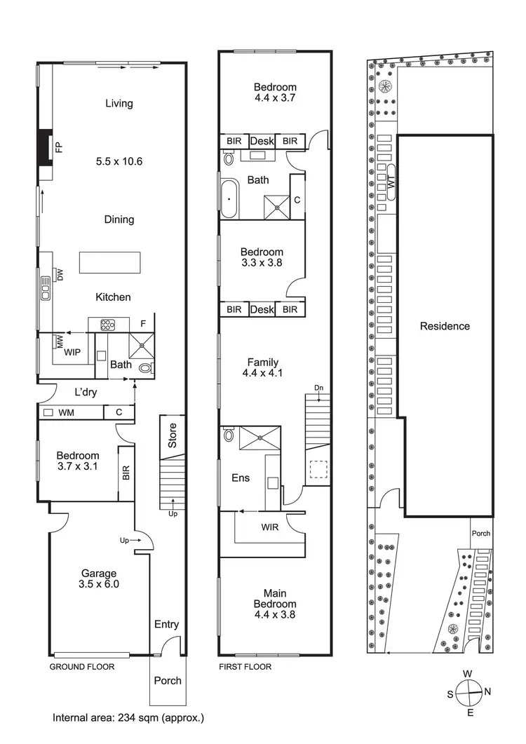Floorplan of Homely townhouse listing, 5B Coombe Avenue, Hampton VIC 3188