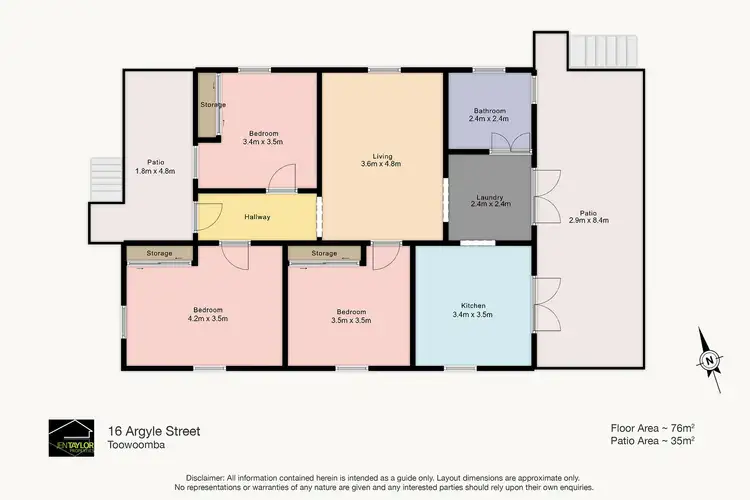 Floorplan of Homely house listing, 16 Argyle St, East Toowoomba QLD 4350
