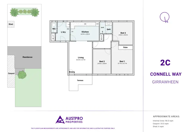 Floorplan of Homely house listing, 2C Connell Way, Girrawheen WA 6064